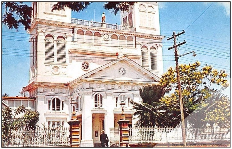A photograph of the Roman Catholic Church of the Sacred Heart taken in the 1960s.