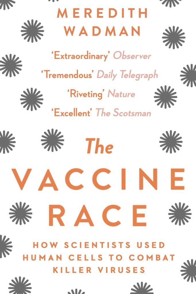 Cover art for "The Vaccine Race" by Meredith Wadman.